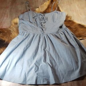 NWOT NO BOUNDARIES  JUNIOR CHAMBRAY SUMMER DRESS